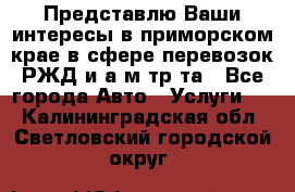 Представлю Ваши интересы в приморском крае в сфере перевозок РЖД и а/м тр-та - Все города Авто » Услуги   . Калининградская обл.,Светловский городской округ 